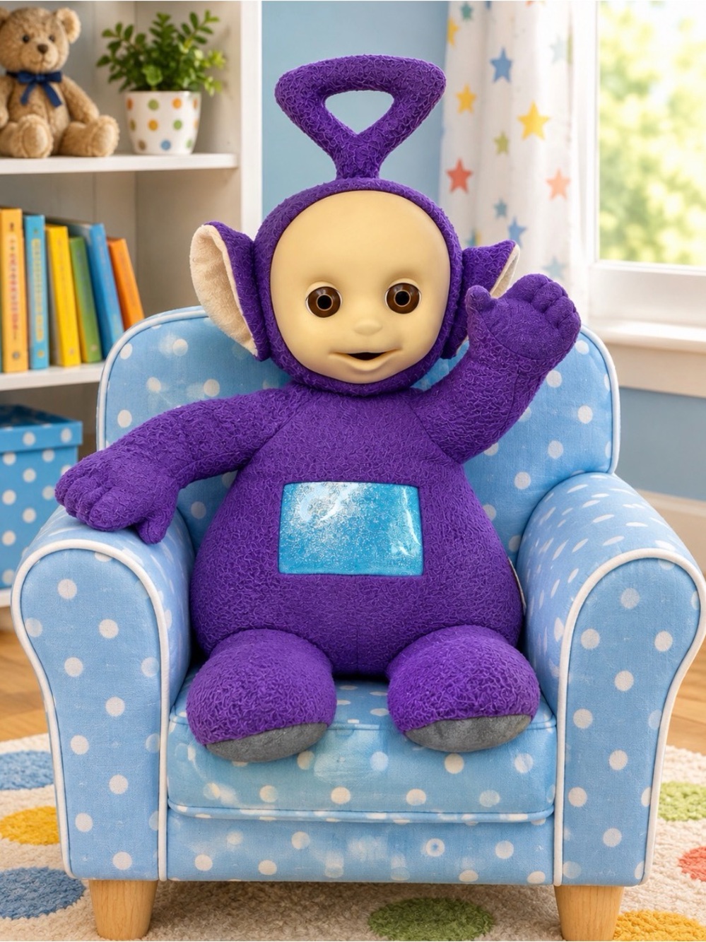 Teletubbies Talking Tinky Winky Playskool WORKS 16” Plush Purple Hasbro 1998